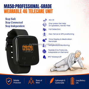 4G LTE Smart Senior Safety Tracker Watch Fall Detection GPS Real-Time Tracking Voice Calling Remote Control Long Battery Durable