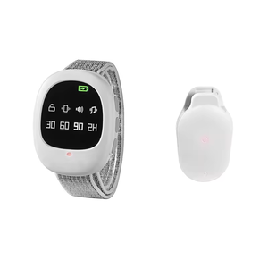 Kingfit Portable Wireless Bedwetting Alarm Watch with Receiver for Kids Elder Care Vibration Reminder for Potty Training